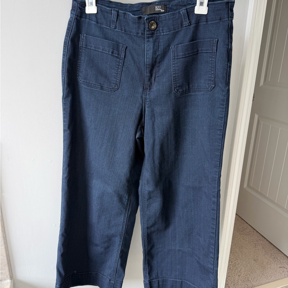 Cropped Denim Wide Leg